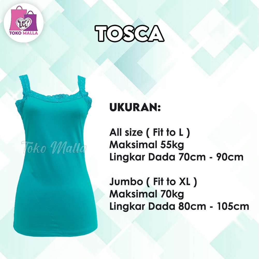 Camisol PREMIUM Tanktop Renda Tali Kecil, Tanktop Wanita Camisol Tali Kecil Camisole slim Ready stok-Tosca