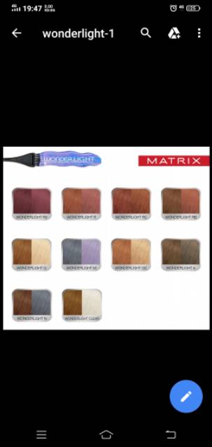 CAT Matrix Wonderlight cool As WL-A + oxydant campuran cat rambut wonder light socolor