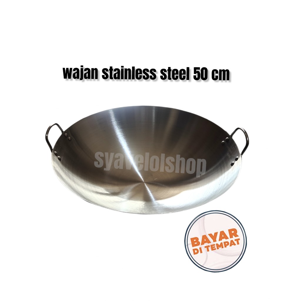 wajan stainless steel tebal 50 cm