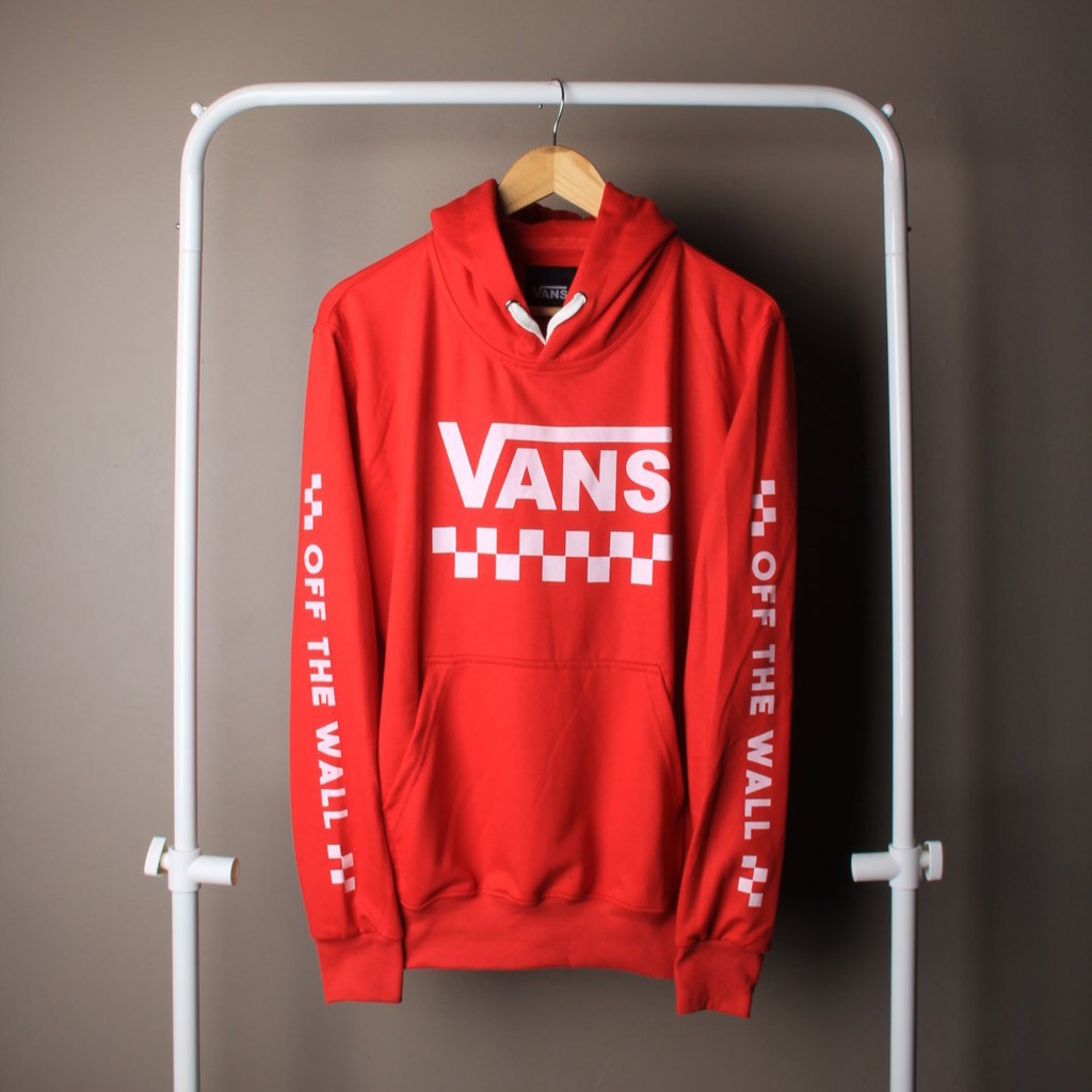 HOODIE JAKET VANS CHECK RED GROSIR ECER JAKET IREN IND