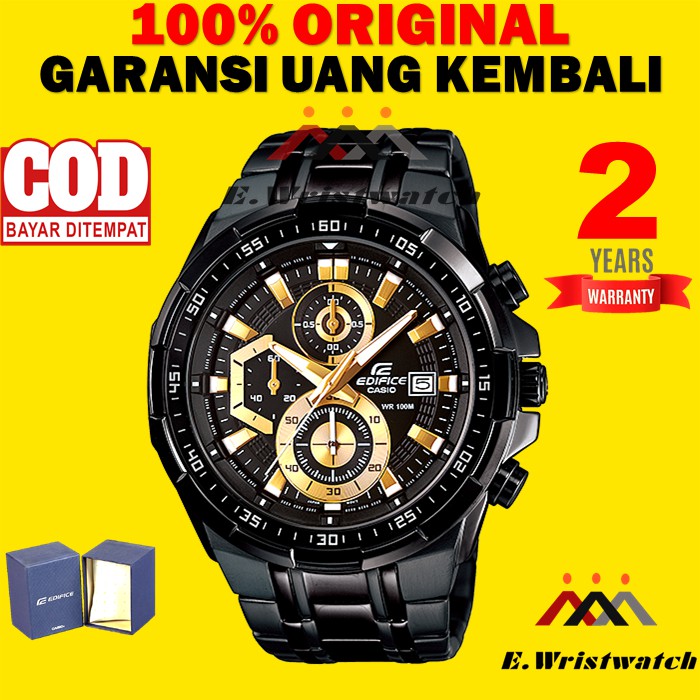 Jam Tangan Casio Edifice EFR 539 Black gold Original EFR-539BK-1AV COD