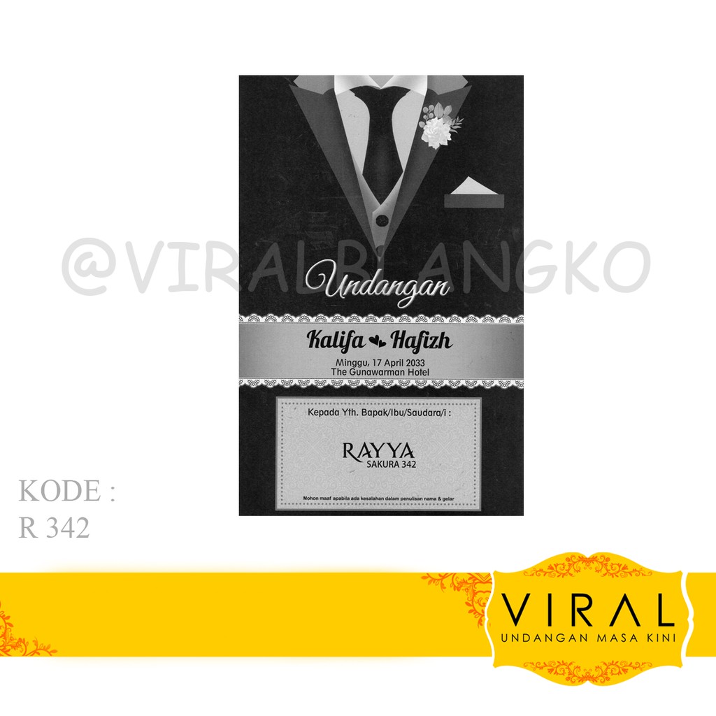 Blangko Undangan Rayya 342 Harga Murah