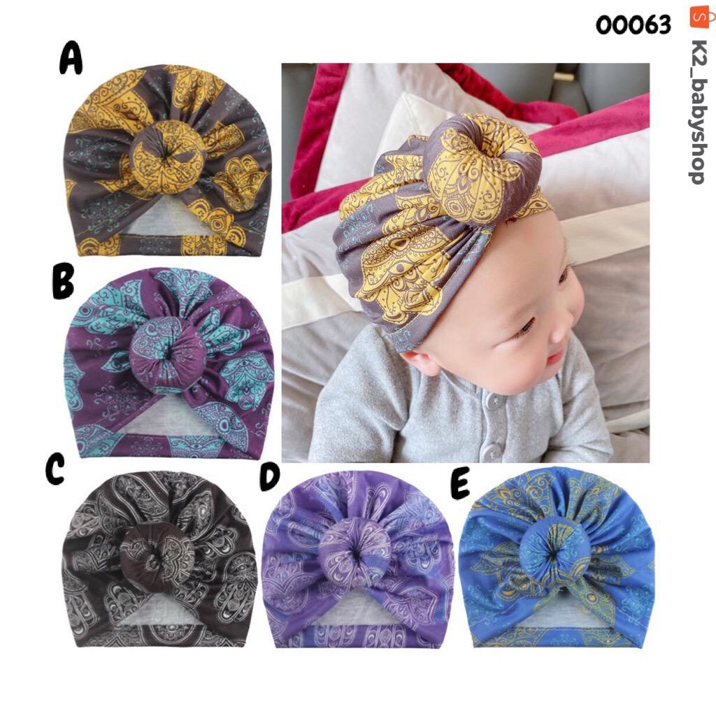 BABY K2 - TURBAN BAYI DONAT MOTIF BATIK KODE 00063