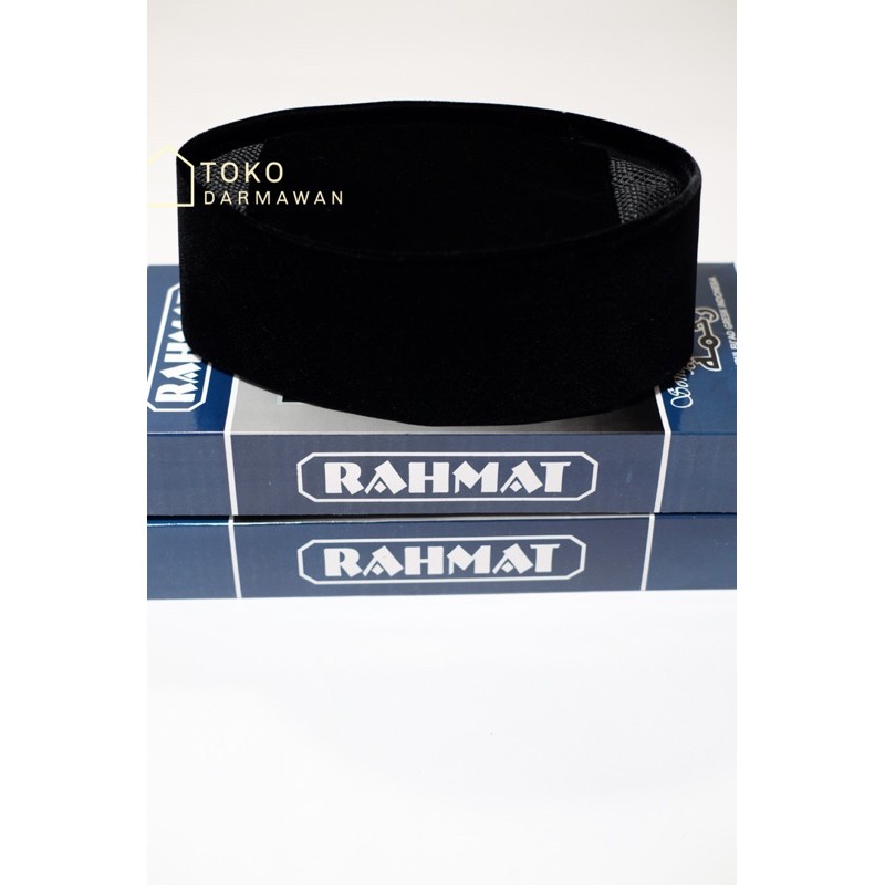 Peci nasional / Songkok nasional RAHMAT tinggi 9&10 hitam polos dengan AC