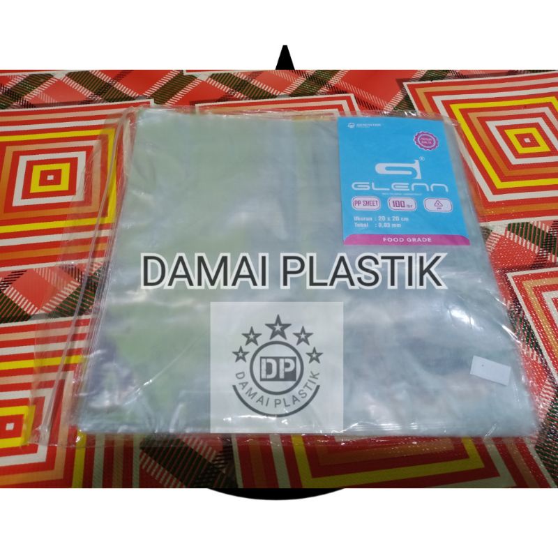 Plastik Alas Makanan Sterofoam Bubur Plastik Alas Dus 20x20 PP Tatakan