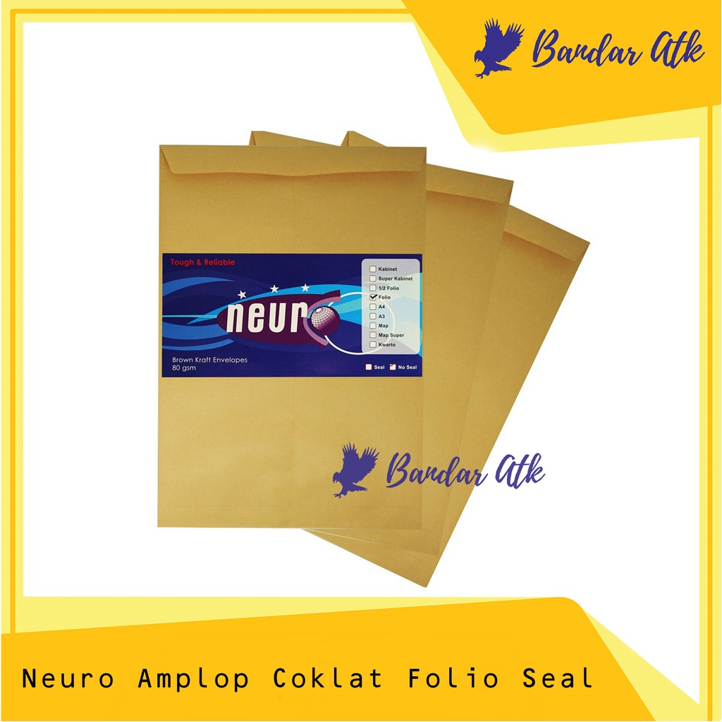 

NEURO Amplop Coklat FOLIO SEAL - 23,5 x 34,5 cm [1 PACK]