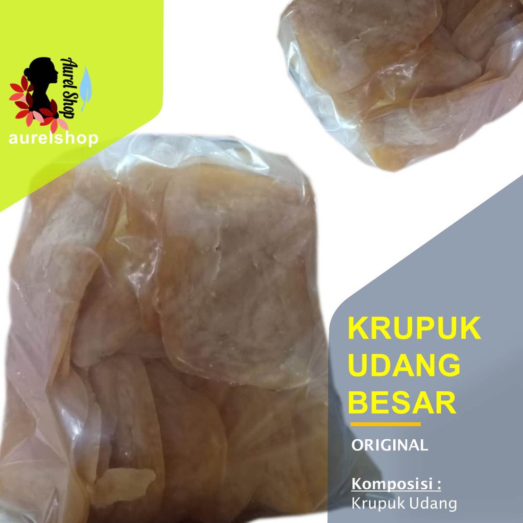 

Krupuk Udang Gondang Besar 1 kg (Big Prawn Crackers)