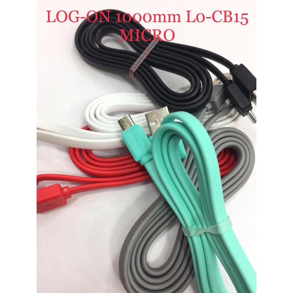 Kabel data Log On Circle Lo-CB15 &amp; LO-CB68 CAPI 2.4a micro-usb/iphone/type-c pajang 1 meter