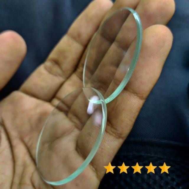 Kaca jam tangan bening datar model siku 4mm 300-450mm