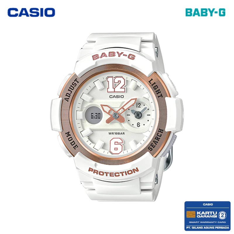 JAM TANGAN WANITA CASIO BABY-G BGA-210-7B3 ORIGINAL - BABYG BGA210 PUTIH