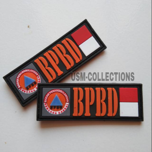 Patch Rubber BPBD / RESCUE / TIMSAR / TRC / BNPB / Tempelan emblem karet velcro