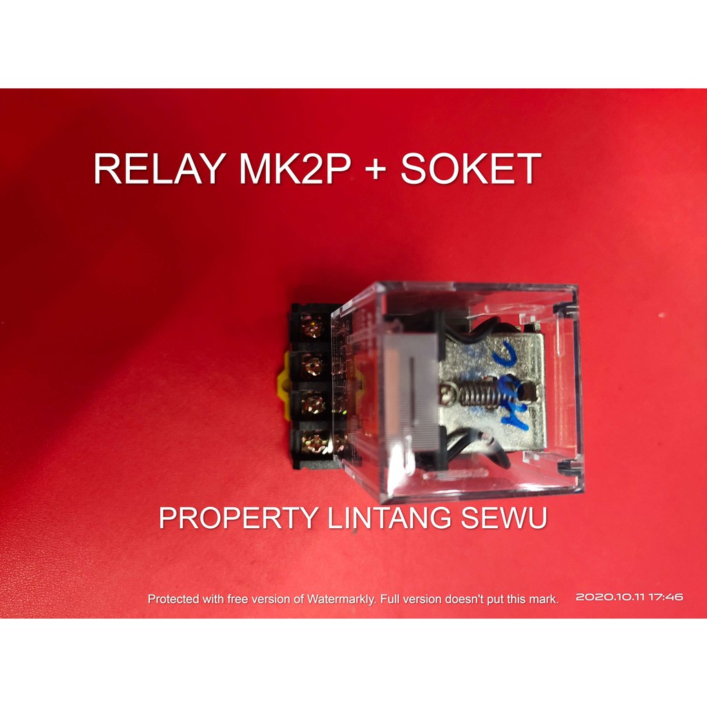 RELAY MK2P 220V AC 8 PIN PLUS SOKET SOCKET