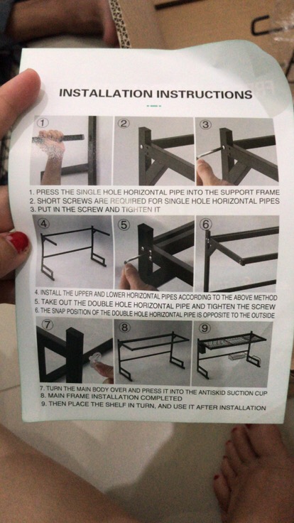 Es Rak Dapur Hitam Rak Wastafel Rak Piring Dan Peralatan Dapur 65cm