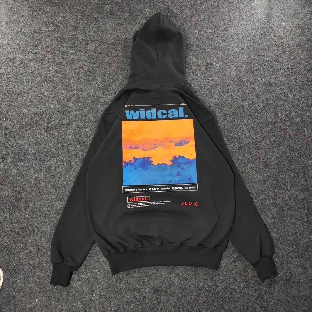 SALVIO HEXIA Original - Jaket Hoodie Sweater Widcal Hitam Pria Wanita Murah Bahan Cotton Flecee Teba