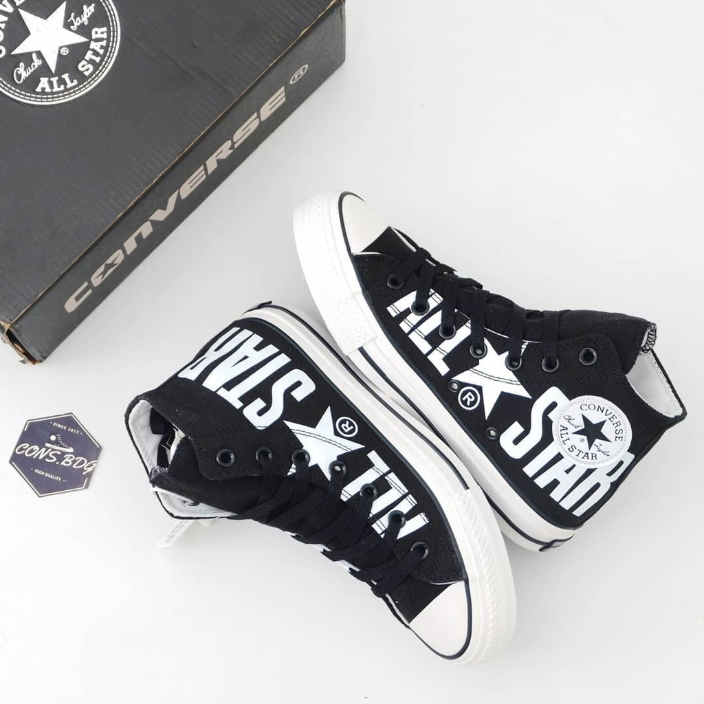  Converse  All  Star  Logo  Black And White Converse  X Play CDG