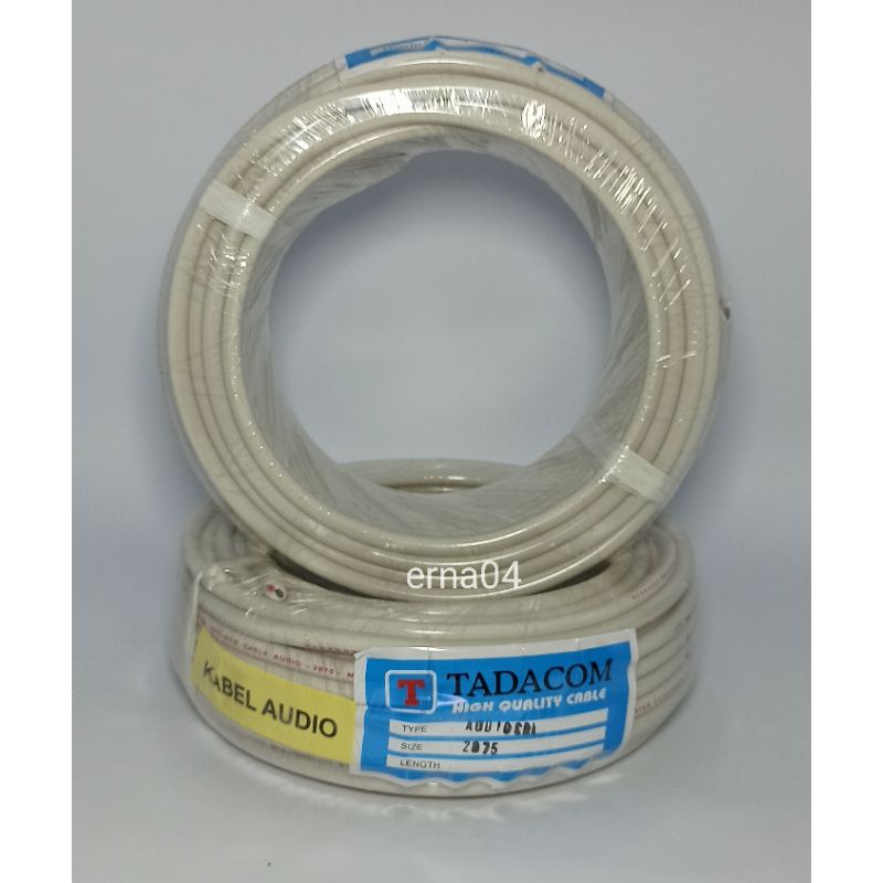 Kabel Listrik / Audio Serabut Tadacom 2x0,75 (20 Meter) Putih