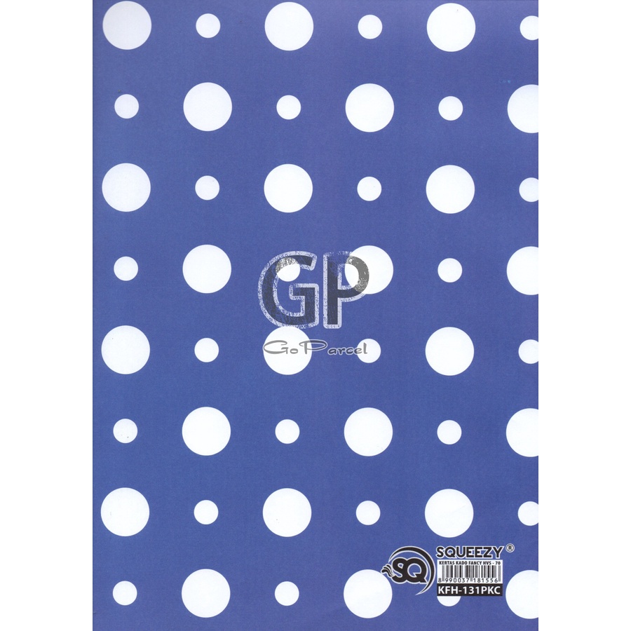 ( 5 Lembar ) KERTAS KADO SQ DOFF - GIFT WRAPPING PAPER POLKADOT COLOUR DOT PINK BLUE PURPLE ONDE POLKA