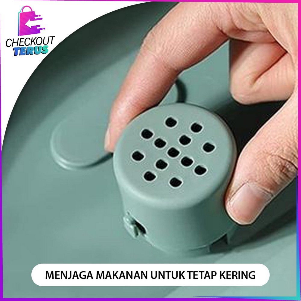 CT C259 Tempat Penyimpanan Beras 25KG Dispenser Beras Gratis Cangkir Tempat Penyimpanan Beras Lucu Fordable Rice Container Storage