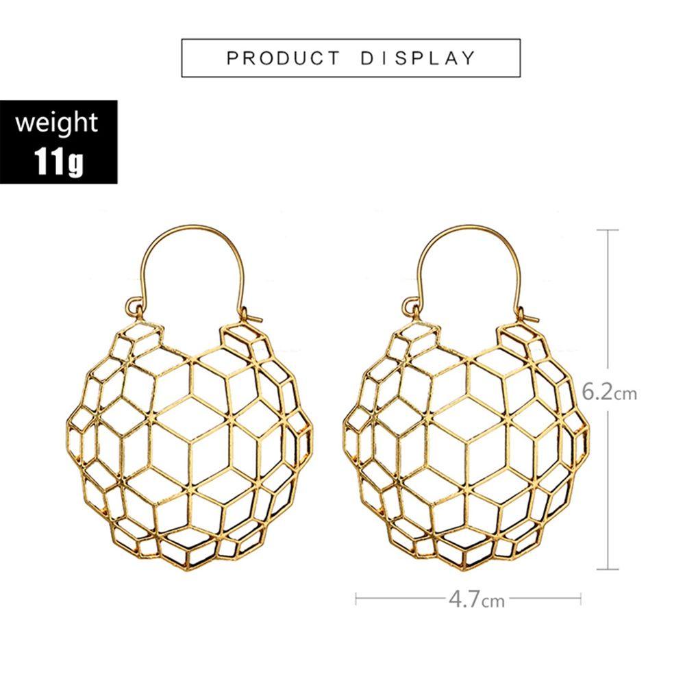 R-flower Honeycomb Earrings Fashion Anting Telinga Boho Tribal