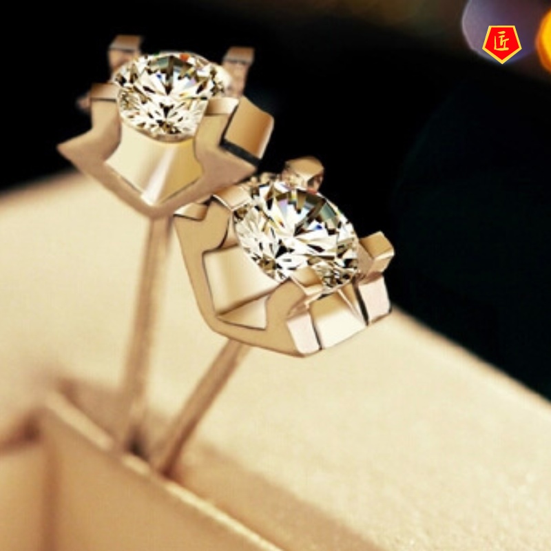 [Ready Stock]Personalized Fashion Charming Silver Stud Earrings