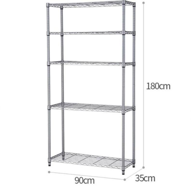 RAK SERBAGUNA KRISBOW 5 Susun 90*35*180 cm, BISA UNTUK RAK DAPUR, RAK LAUNDRY, RAK GUDANG, RAK BUKU DAN LAIN LAIN/ Rak susun krisbow shelving 5 tier silver rak susun ace hardware