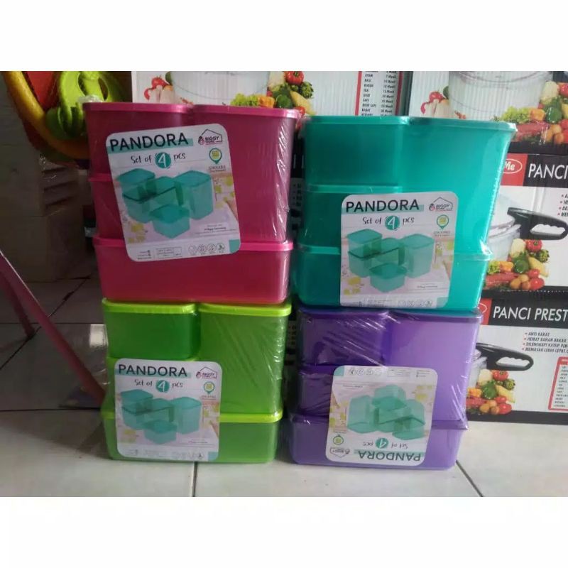 Toples Pandora Set 4pcs - Toples Kue Kering Set 4pcs