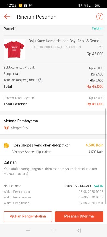 Baju Kaos Kemerdekaan Bayi Anak & Remaja Batik Garuda Indonesia 6 Bulan - 12 Tahun Katun Combed 30s