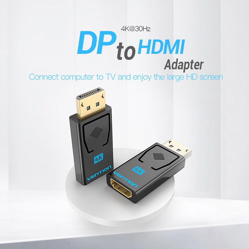 Converter DisplayPort DP Male to HDMI Female Vention Windows Adapter Laptop HBM