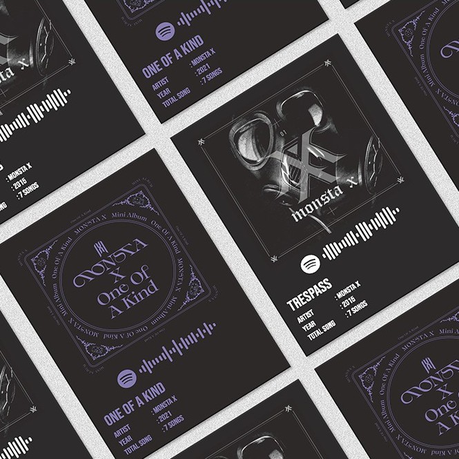 Kpop Spotify Poster A5 - Monsta X