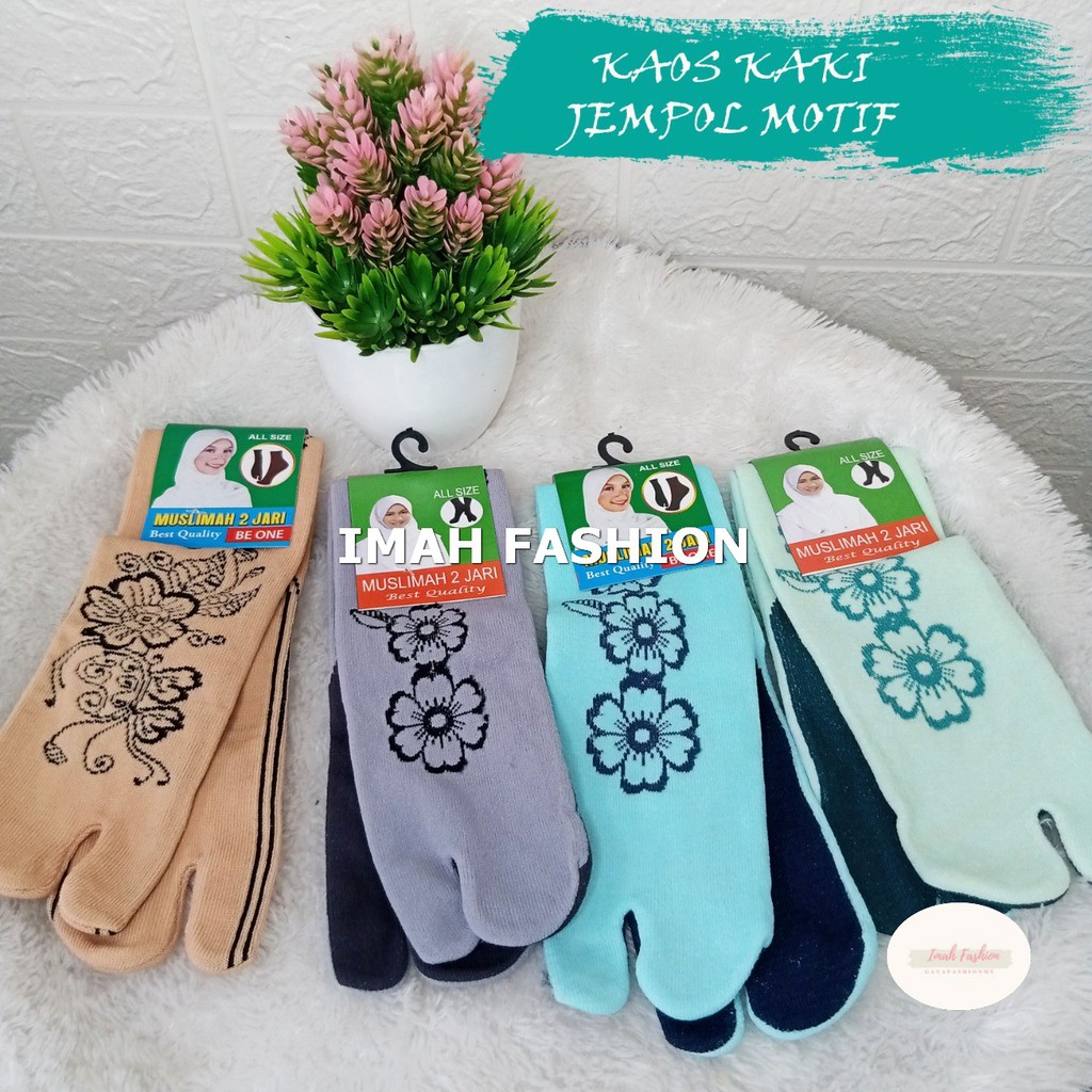 KAOS KAKI JEMPOL MOTIF WANITA KAOS KAKI HIJAB MUSLIM JEMPOL KAOS KAKI MOTIF MURAH