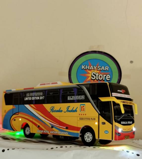 Miniatur bus bis Rosalia indah shd plus lampu