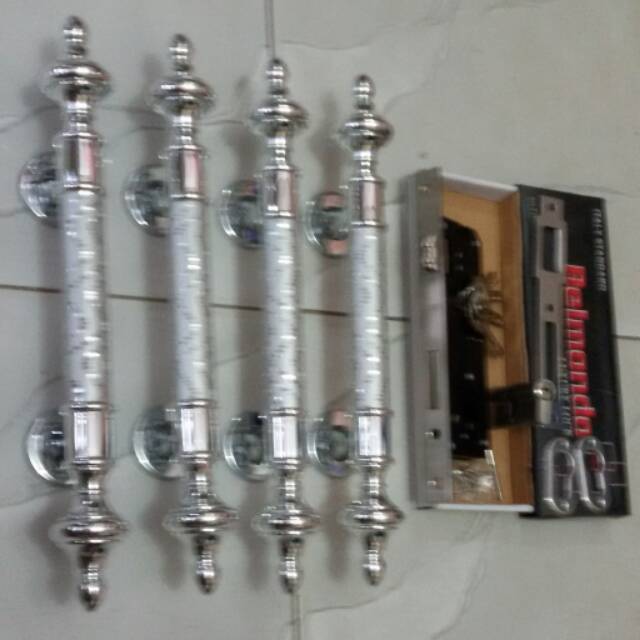 Handle pintu stainless 35cm 2set+kunci