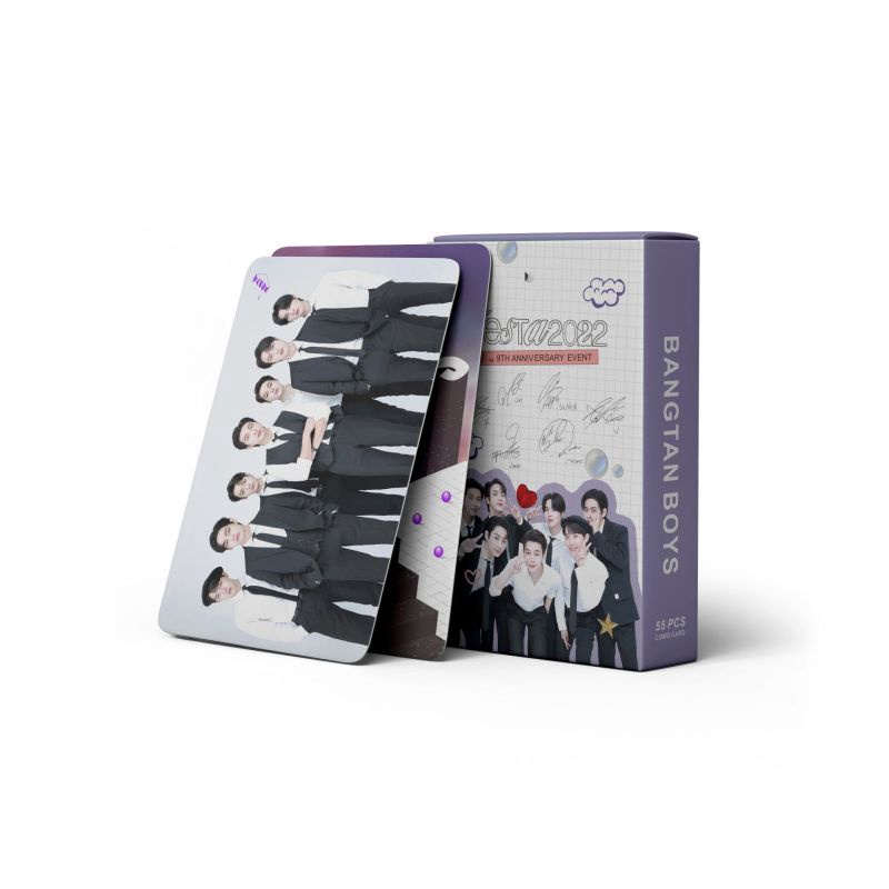 55pcs / set Kartu Foto Lomo BTS Festa 2022 8th Bangtan Boys Jin J-Hope SUGA JiMin Jung Kook V