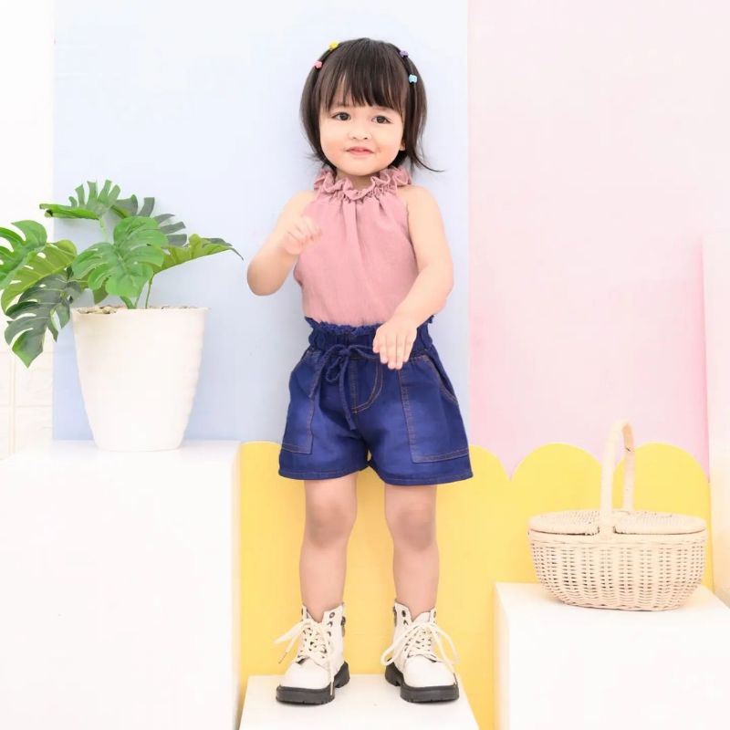 Gempita Blouse Atasan Bayi Perempuan 0-3 Tahun / Atasan Anak Ruffle Tank Top Crepe Premium