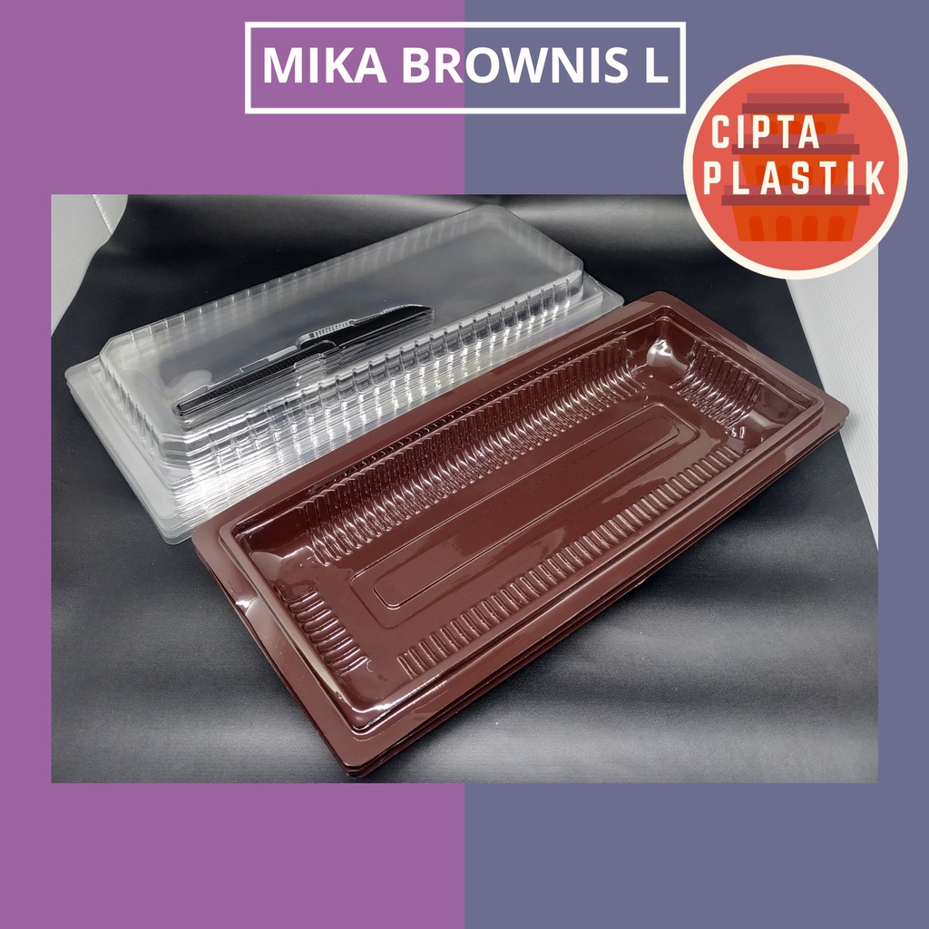 Jual Mika Brownies Dengan Pisau Ukuran L Kotak Kue Sushi Besar Large