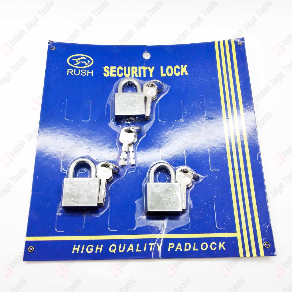 RUSH 40 MM 3 Pcs Kunci Gembok Master Key Set Rumah Toko Gerbang