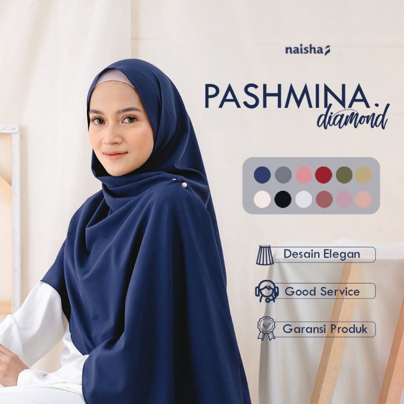 Pashmina Diamond Crape Naisha Official premium polos murah terlaris