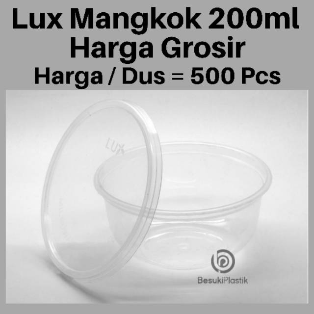 [DUS] Lux Mangkok 200ml mangkok salad cup salad kuah thinwall mangkok