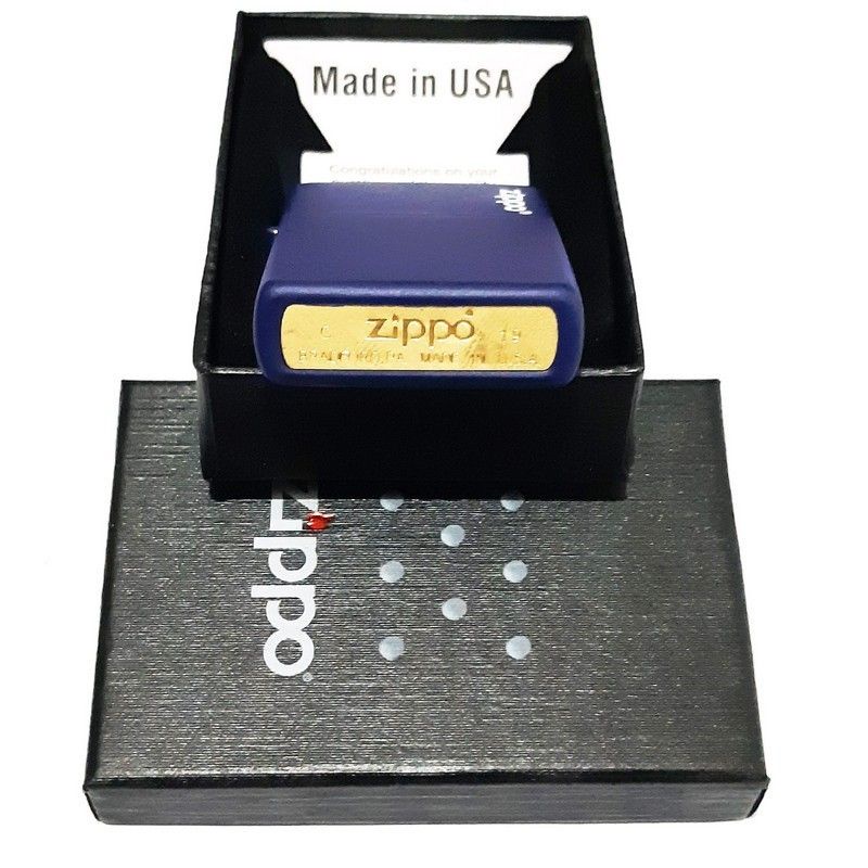 KOREK API ZIPPO MATTE BIRU NAVY BOX EXSLUSIVE