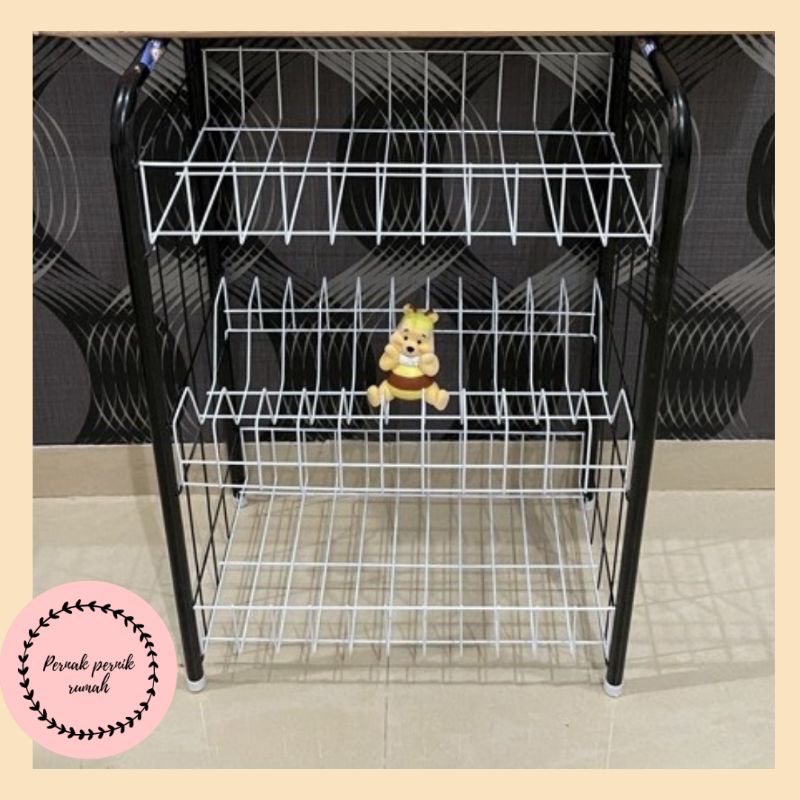 Rak piring 3 susun Rak dapur Rak piring Rak besi susun Rak piring mini Rak piring wastafel