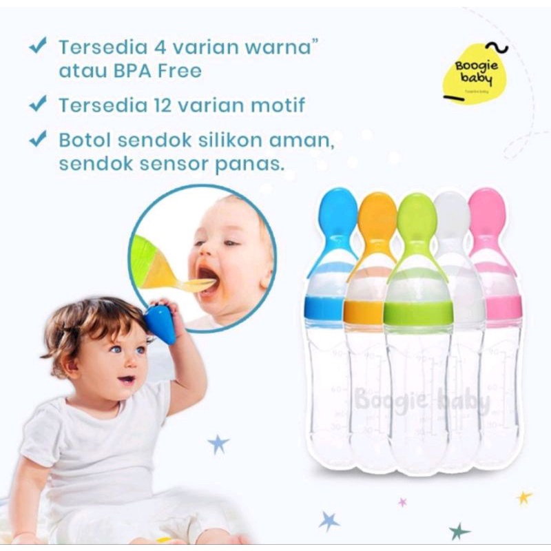 Botol Dot Silicone Sendok Makan Bayi