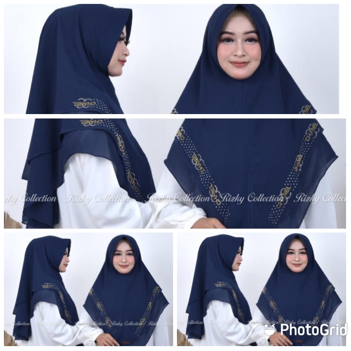 HIJAB PAYET CHANNEL SUPER COOL / HIJAB  CERUTY 2 LAYER / HIJAB INSTAN KERUDUNG INSTAN HIJAB INSTAN PAYET CHANNEL ORI RIZKY COLLLECTION | HIJAB KERUDUNG  INSTAN PAYET TERLARIS