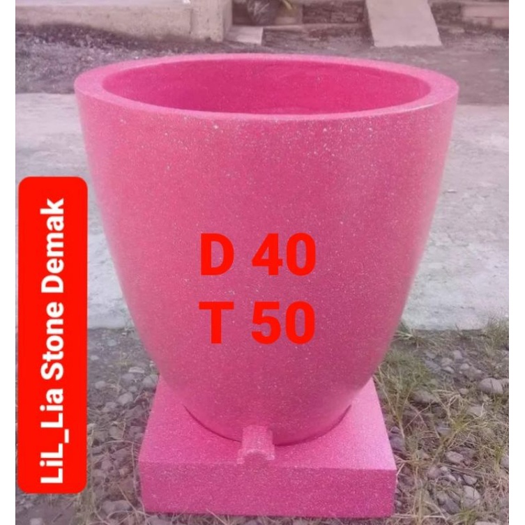 Bak mandi minimalis motif teraso pink