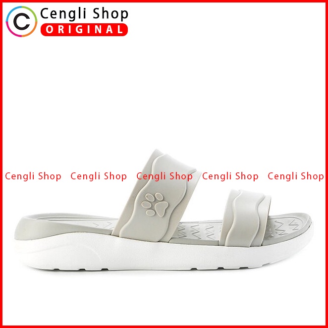 SANDAL SLIDE WANITA HUSH PUPPIES ORIGINAL CASUAL BRANDED GREY HW31