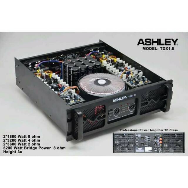 POWER AMPLIFIER ASHLEY PA 1.8 2X 1800W ORIGINAL ASHLEY GARANSI RESMI