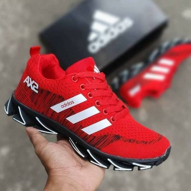 Sepatu adidas pria ax2 springblade merah premium