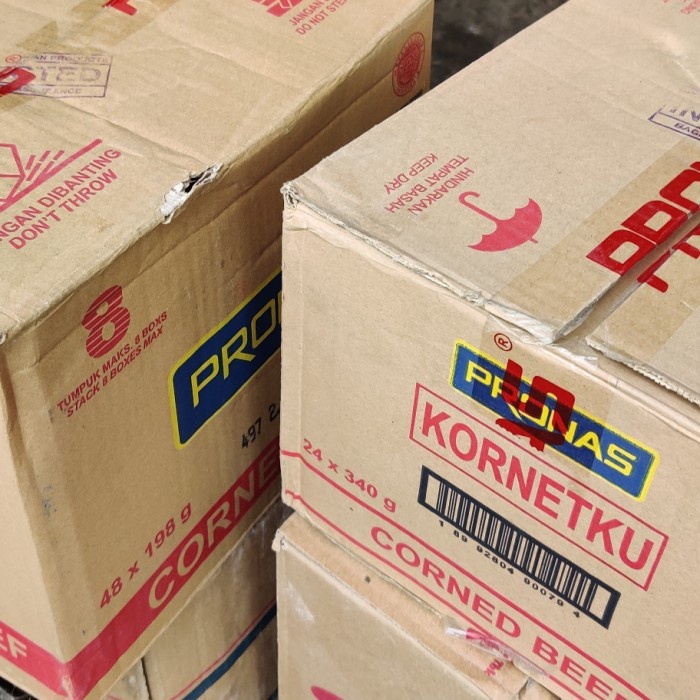 

5ds45ss Kornet Daging Sapi Pronas Corned Beef 198Gr Grosir Kemasan Kaleng Xa20X1