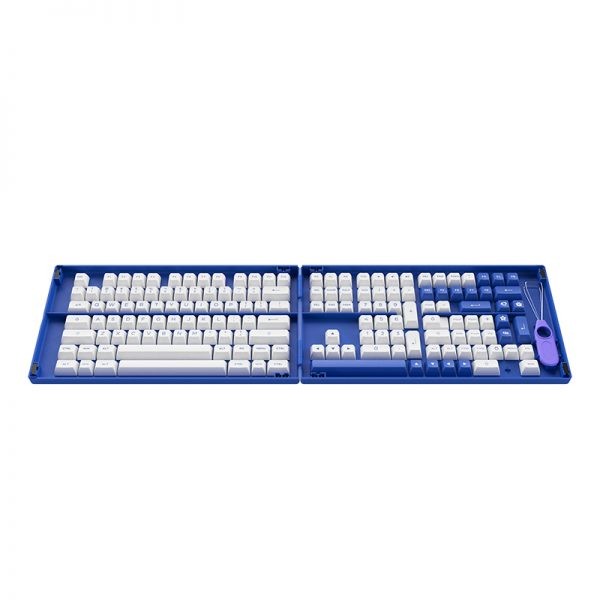 Akko Blue on White PBT Double Shot 197 Keycaps set ASA Profile