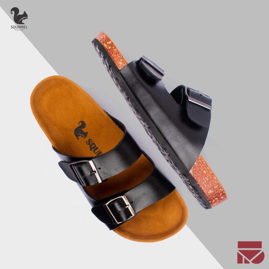 ADSON BLACK |FORIND x Squirrel| Sendal Strap Original Santai Kasual Pria/Wanita Sandal Footwear Ori