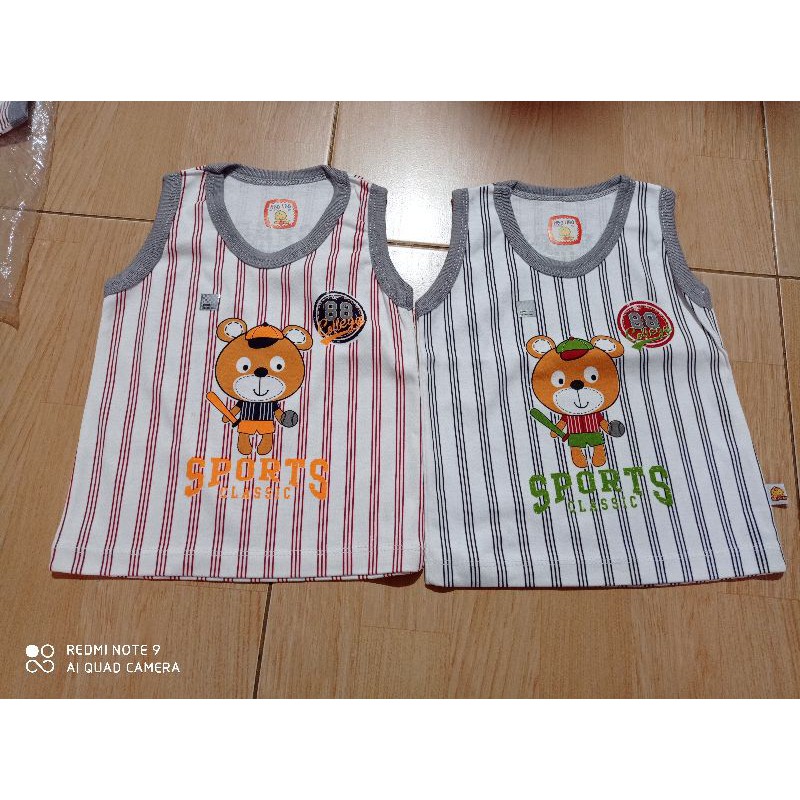 Kaos singlet kutung anak bahan kaos Adem 6 - 12 bulan